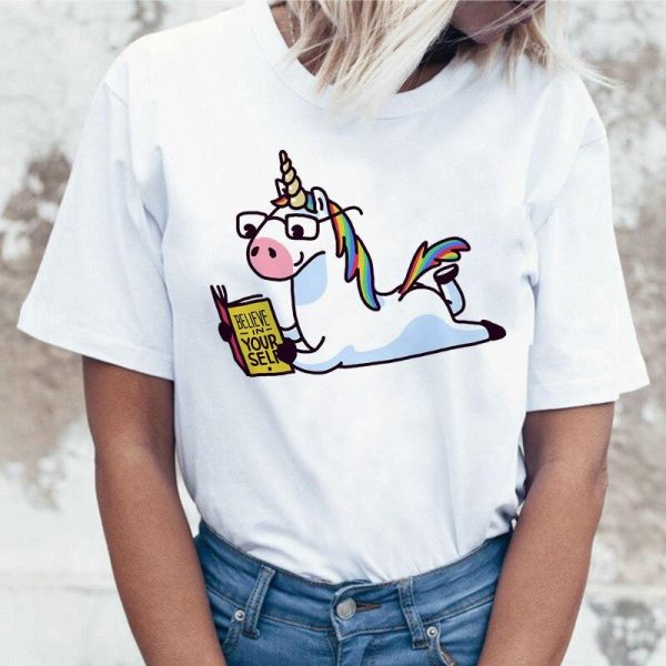 t-shirt licorne j'peux pas j'ai lecture