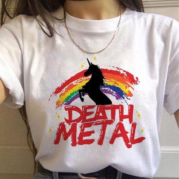 t-shirt licorne death metal