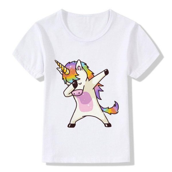t-shirt licorne fille dab