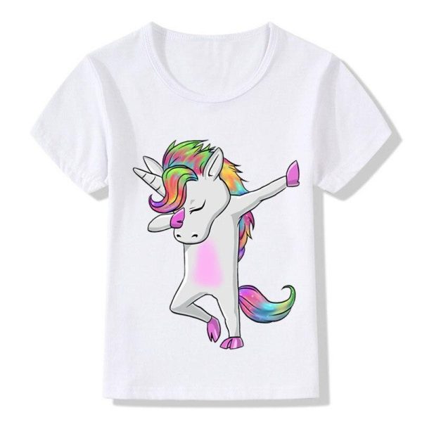 t-shirt licorne coloré