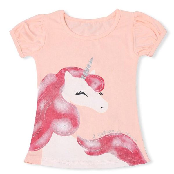 T-Shirt Licorne Déesse rose