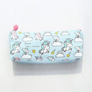 trousse licorne école bleue