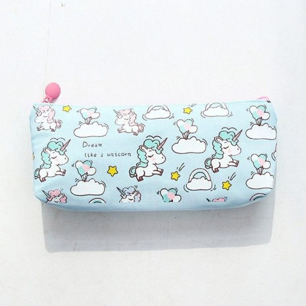 trousse licorne école bleue