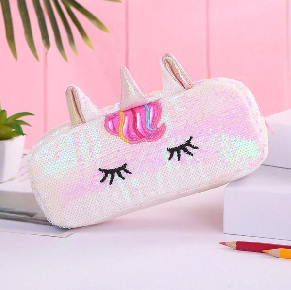 trousse licorne paillettes