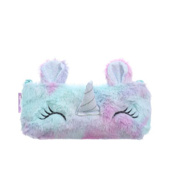 trousse licorne peluche vert