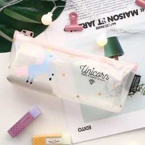 trousse licorne transparente