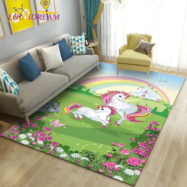 magnifique tapisserie licorne multicolore
