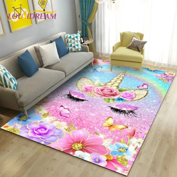 tapis licorne chambre de fille