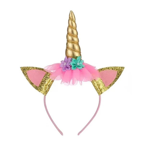 serre-tête licorne paillette doré