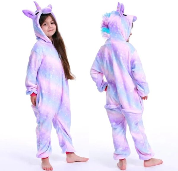 combinaison licorne fille pastel