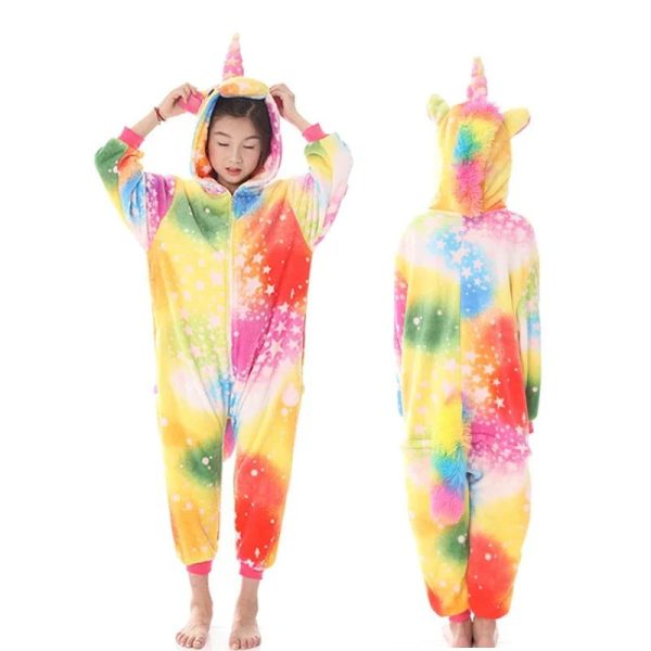 Combinaison licorne enfant multicolore