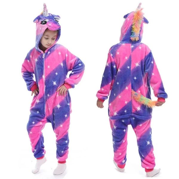 combinaison licorne enfant violet