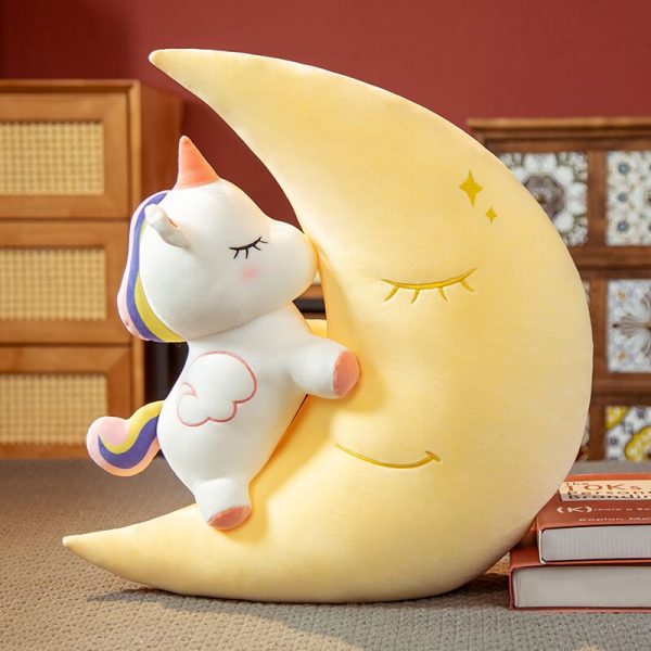 peluche licorne sur la lune
