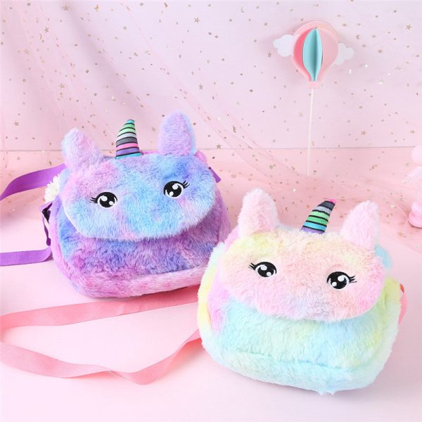 sac à bandoulière licorne rose