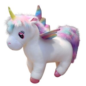 peluche licorne avec ailes blanche