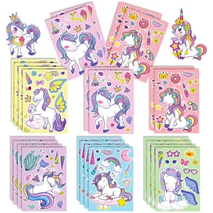 Autocollants Licorne Arc-en-Ciel – Lot de 6 Feuilles