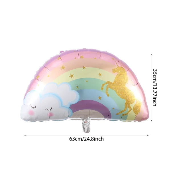 ballon en aluminium licorne pastel