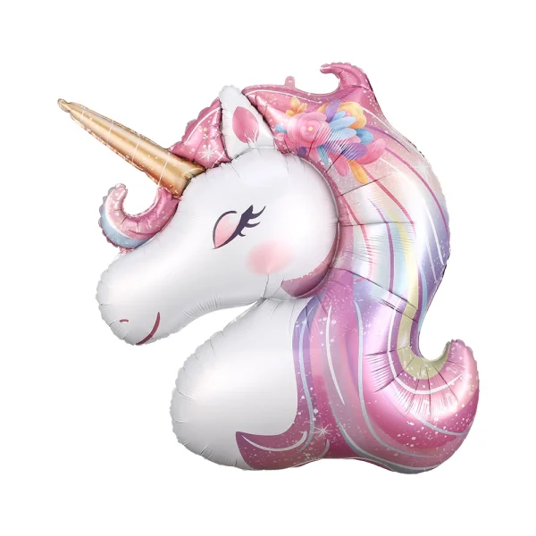 ballon aluminium tête de licorne