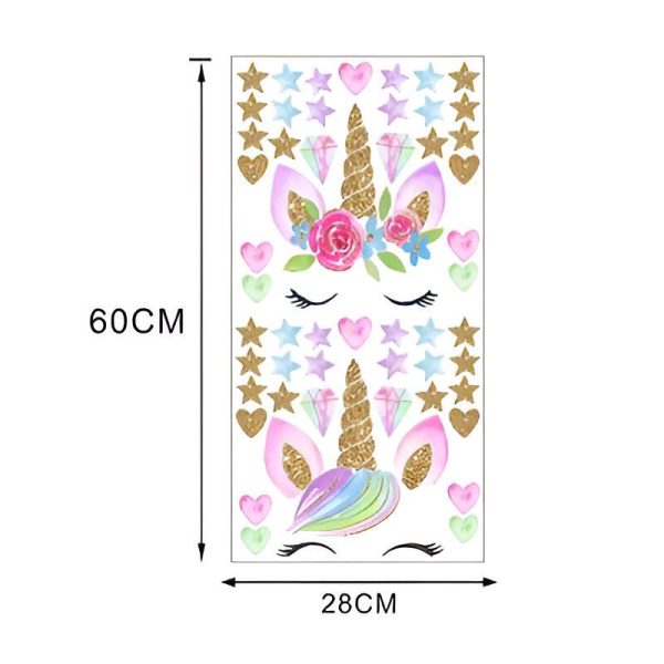 autocollant yeux licorne féérique