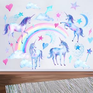autocollants licorne en vinyle pour enfants