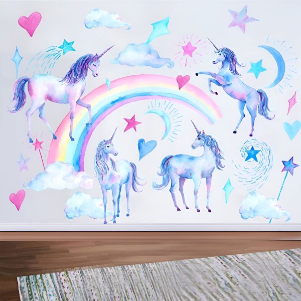 autocollants licorne en vinyle pour enfants