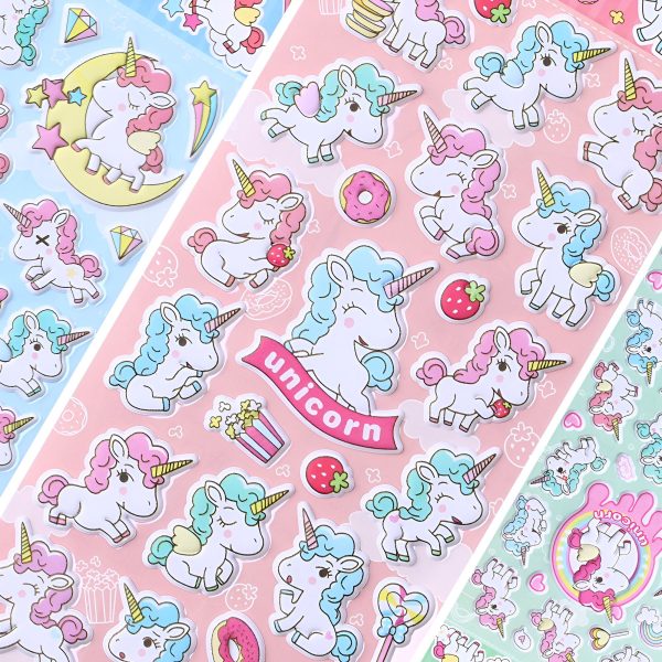 autocollants licorne kawaii mignons