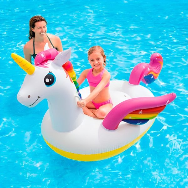 Bouée Gonflable Licorne colorée