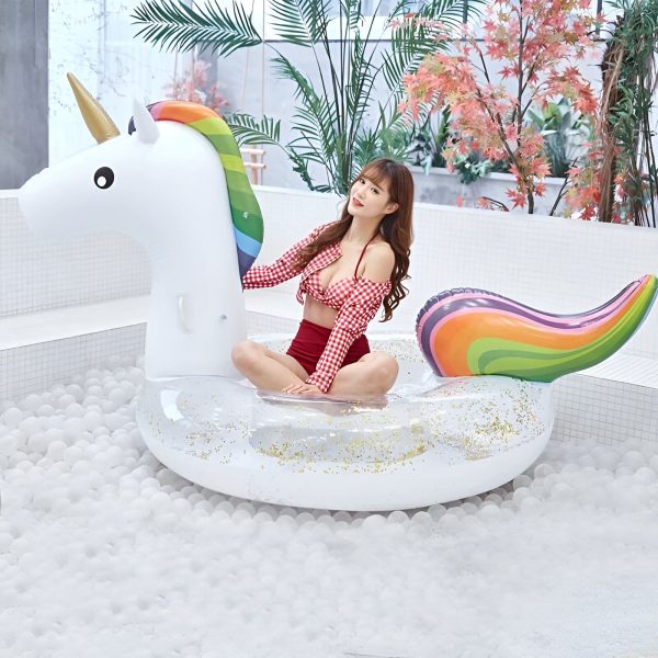 bouée licorne gonflable piscine plage