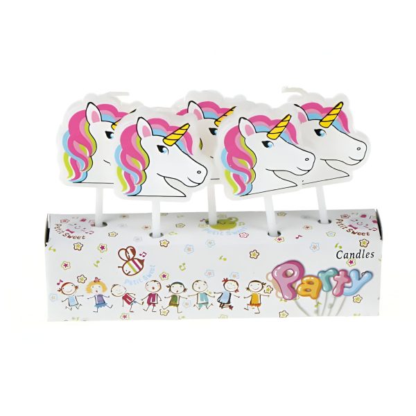 bougies licorne pour anniversaire ou décoration