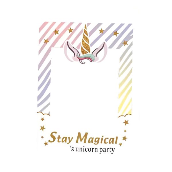 cadre photo anniversaire avec Licorne bois