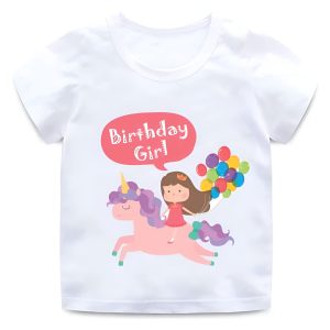 chemise licorne fille anniversaire