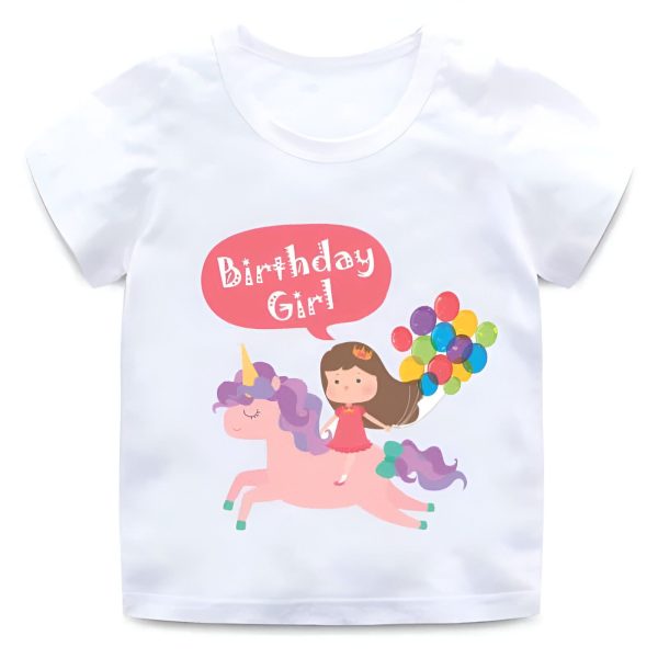 chemise licorne fille anniversaire