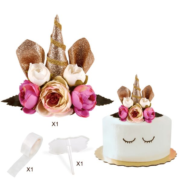 décoration de gâteau licorne pailletée