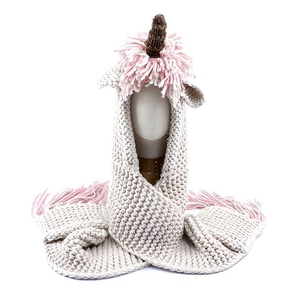écharpe à capuche Licorne douce et chaude