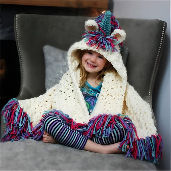 écharpe licorne enfant crochet
