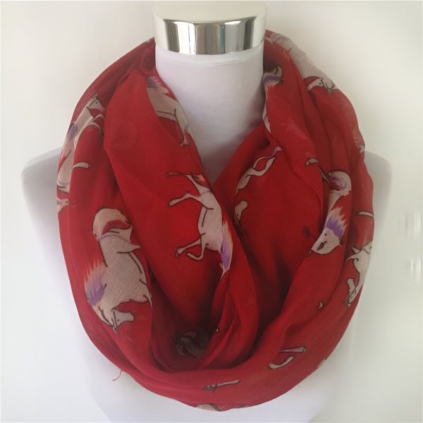 Écharpe Licorne rouge douce