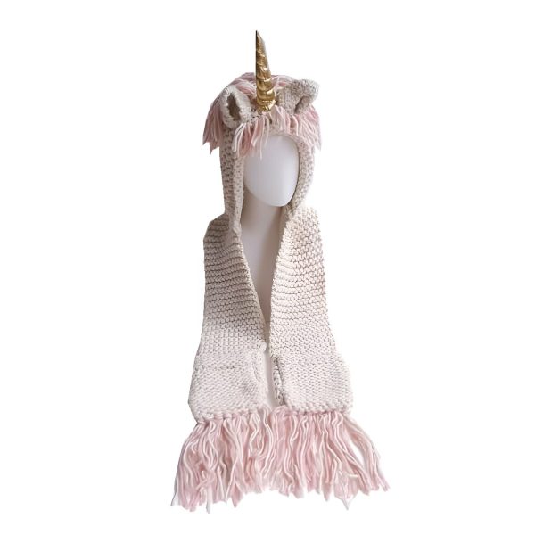 ensemble bonnet et écharpe licorne hiver