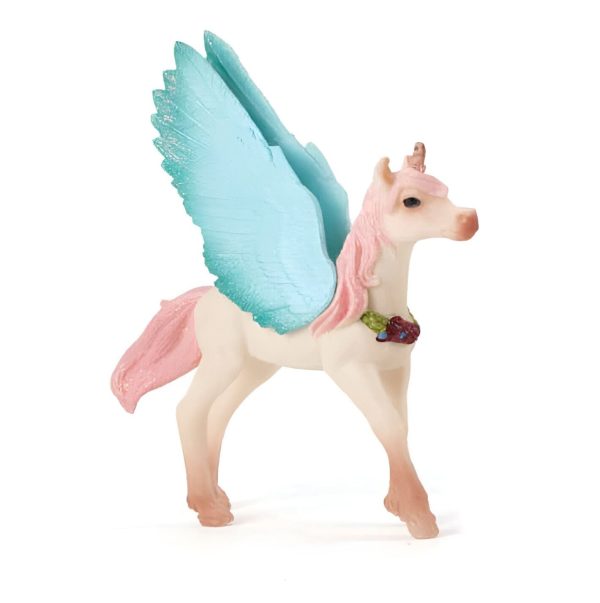 Figurines Licornes volantes arc-en-ciel