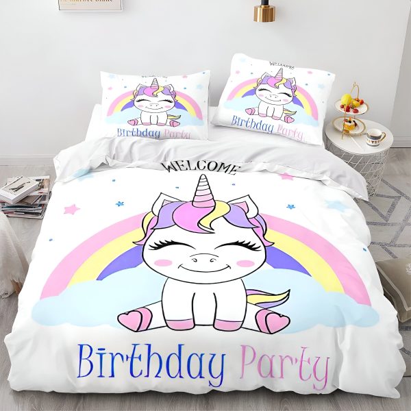 housse de couette licorne anniversaire