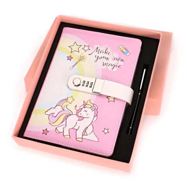journal intime licorne avec serrure