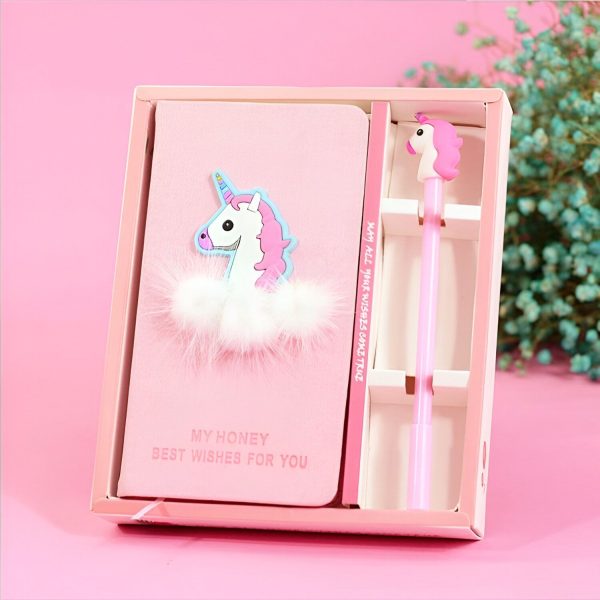 journal intime licorne en peluche
