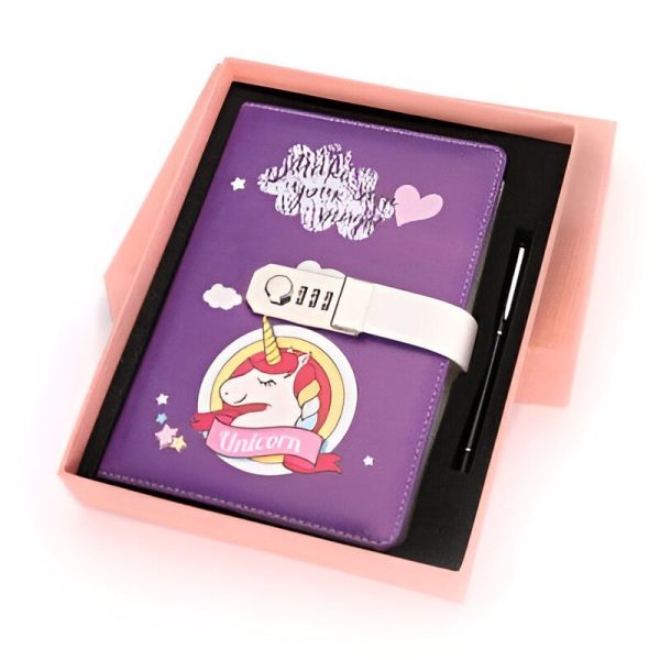 journal intime licorne verrouillable