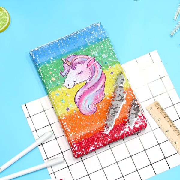 Journal Licorne à sequins pour enfant