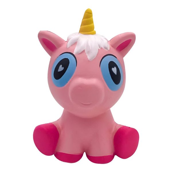 figurine licorne squishy rose