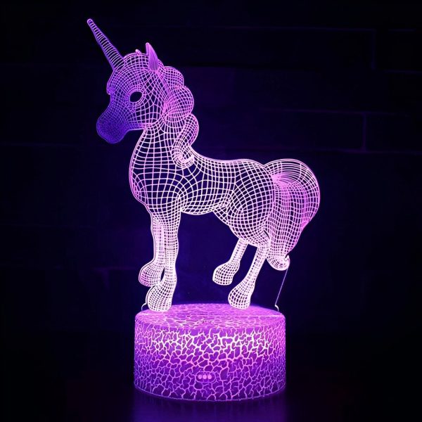 lampe licorne acrylique