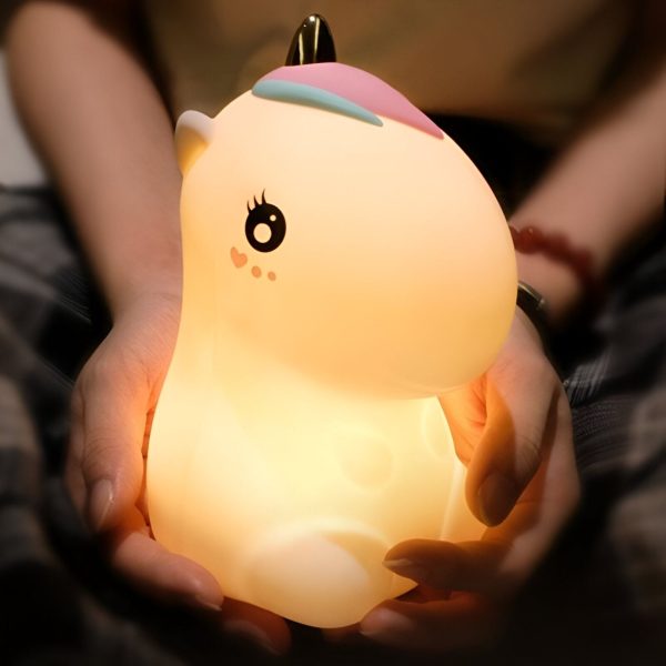 Lampe licorne rose LED