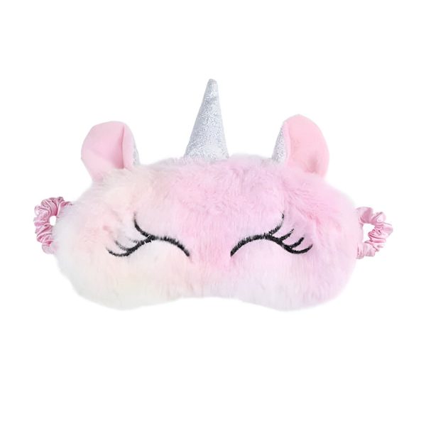 masque de sommeil licorne rose bloquant la lumière