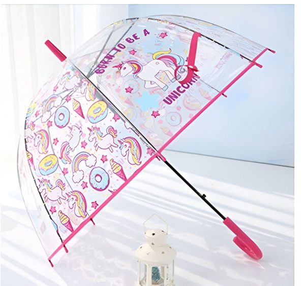 parapluie licorne magique transparent pour enfant