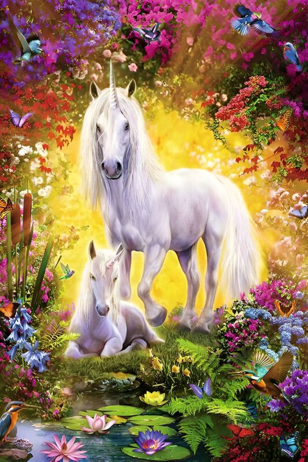 puzzle licorne cible jeu de fléchettes