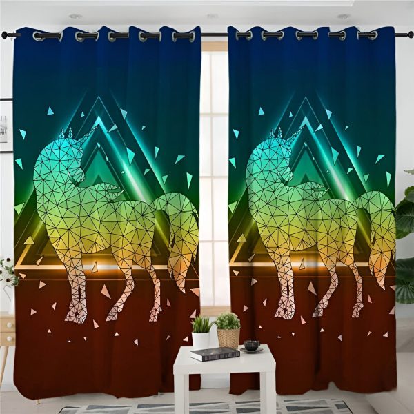 rideaux multicolores licorne jojo